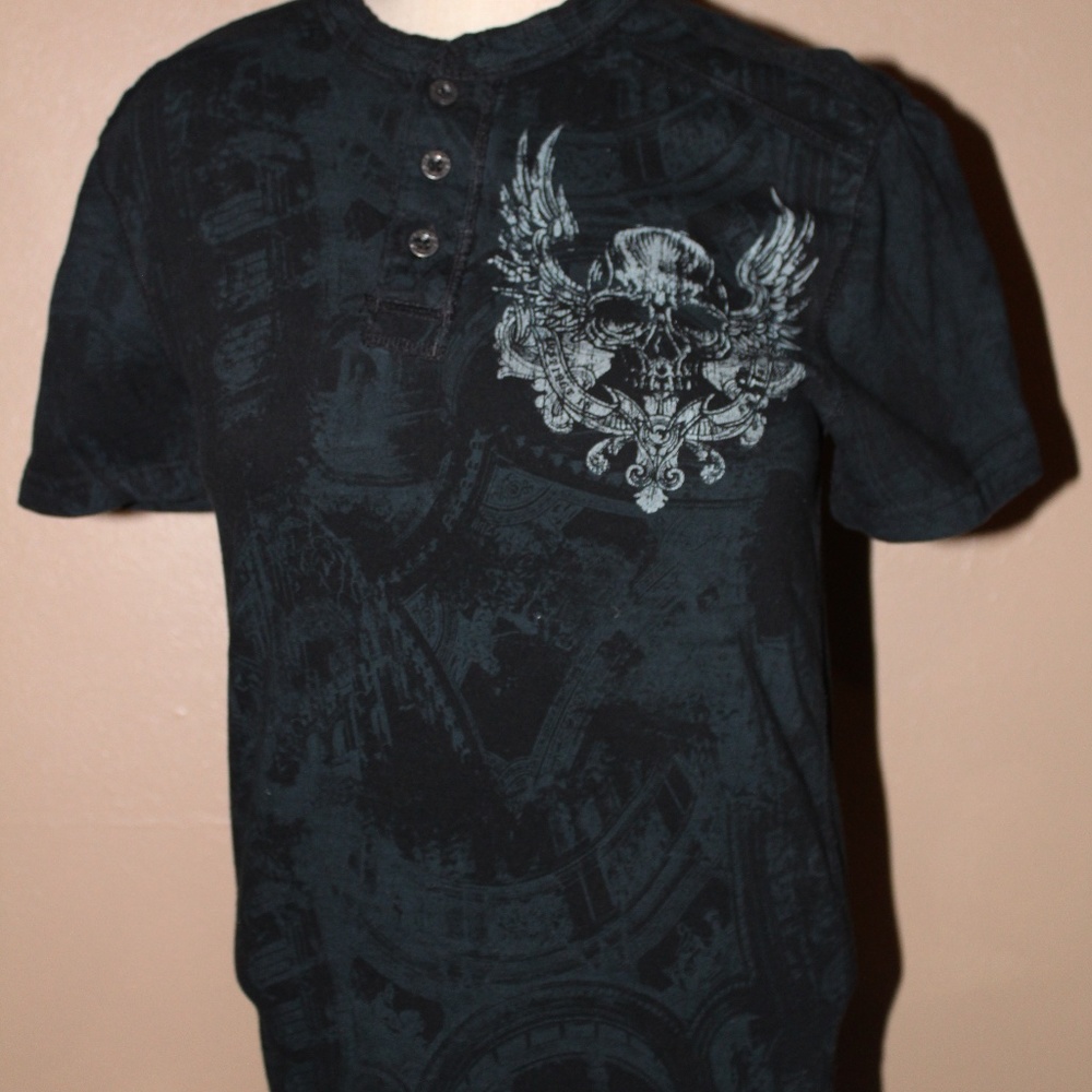 Helix "Skull Emblem" Henley Shirt